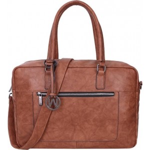 Wimona Milena 2025 Dames Laptoptas - 15,6 inch - Cognac