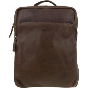 DSTRCT Raider Road Montana Leren Rugtas / Laptoprugzak - 15,6 inch laptoptas - Cognac