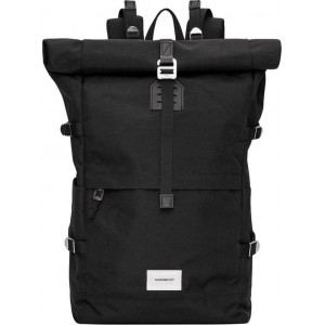 Sandqvist Rugzak Bernt Black Zwarte Rolltop Rugtas - Duurzaam Eco