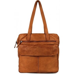 DSTRCT Harrington Road Leren Shopper L - Cognac