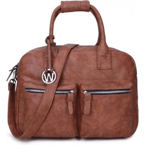 Wimona Alessia Two 1107 Schoudertas / Laptoptas - 15,4 inch - Cognac