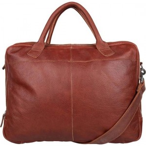 Cowboysbag - Laptoptassen - Laptopbag Shield 17 inch - Cognac