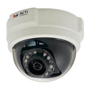 ACTi beveiligingscamera: 3MP Indoor Dome with D/N, IR, Superior WDR, Fixed lens, 1920 x 1080, 1080p, 107dB - Zwart, Wit