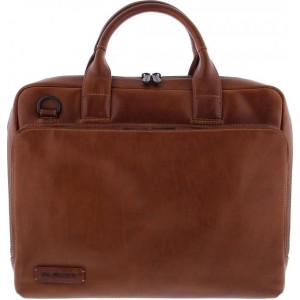 Plevier Laptoptas Navigator Leer - bruin