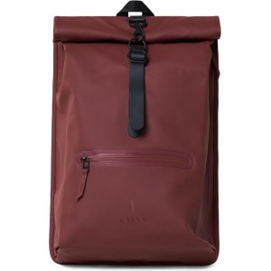 Rains Roll Top Rucksack Unisex - One Size - Rood