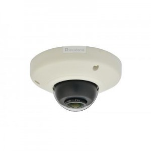 LevelOne beveiligingscamera: Panoramic Dome Network Camera, 5-Megapixel, PoE 802.3af, WDR - Zwart, Wit