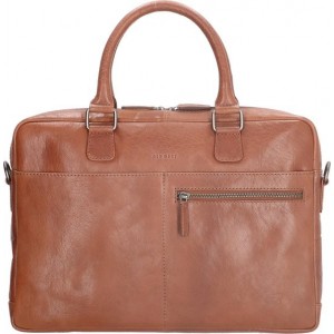 Old West Waco Leren Laptoptas 15,6 inch - Bruin