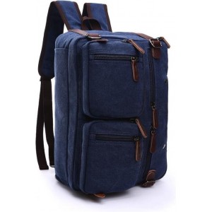 Especially laptoptas - Zakelijk - Canvas Kunstleer - Schoudertas/Rugtas voor Dames/Heren - Blauw - Tas 6