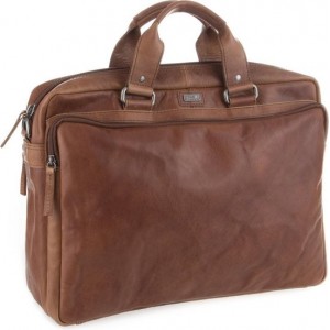 Spikes & Sparrow Laptoptas Bronco Leer - cognac