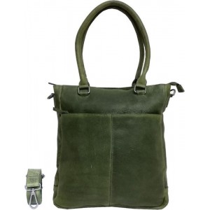 DSTRCT Raider Road Leren Shopper - Groen