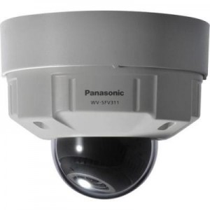 Panasonic beveiligingscamera: WV-SFV311, 1.3MP, 1/3" MOS, 30fps (1280 x 960), 10/100 BASE-TX, 12VDC, PoE - Wit