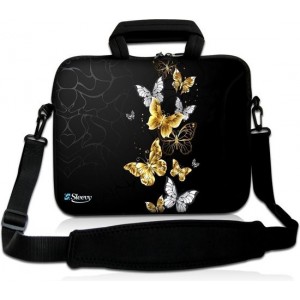 Laptoptas 15,6 inch vlinders goud - Sleevy