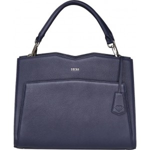 Socha Leren Business Schoudertas Diamond 14'' Navy