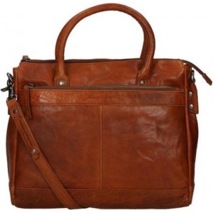 Spikes & Sparrow Laptoptas Bronco Leer - cognac