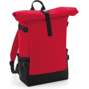 Block roll-top backpack, Kleur Classic Red/ Black