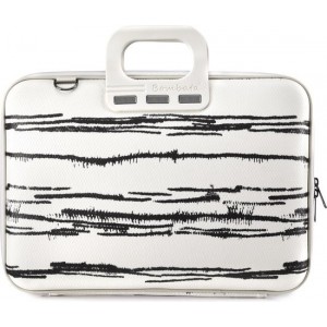 Bombata Laptoptas Black&White 15,6" White