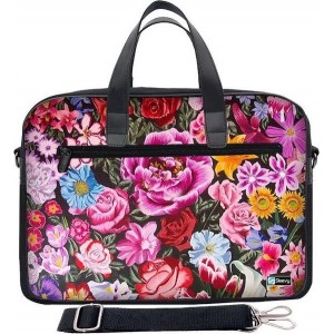 Laptoptas 15,6 / schoudertas bloemen print - Sleevy - laptoptas - schooltas