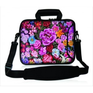 Sleevy 17,3 laptoptas bloemen print