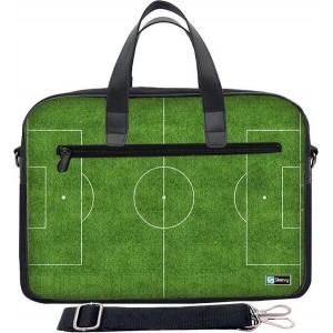 Laptoptas 15,6 inch / schoudertas voetbalveld - Sleevy - laptoptas - schooltas