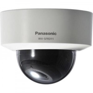 Panasonic beveiligingscamera: WV-SFR311, HD 720p, 1.3MP, 1/3" MOS, H.264/JPEG, 2.8 - 10, SD/SDXC - Wit