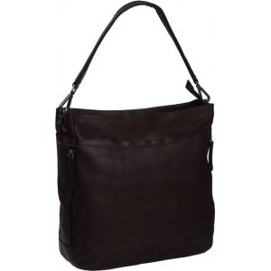 Chesterfield Lizzy Leren Hobo Schoudertas - Donkerbruin