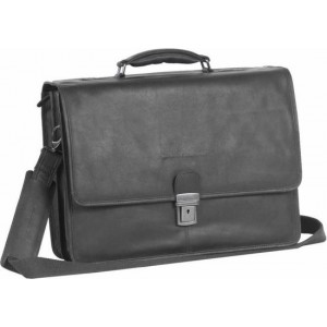 Chesterfield Leren Laptoptas 15 inch Aktetas Shay Zwart