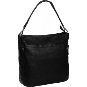 Chesterfield Lizzy Leren Hobo Schoudertas - Zwart