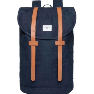 Sandqvist Rugzak Stig Large Navy SQA1050 Eco Canvas - Blauw 20 Lt