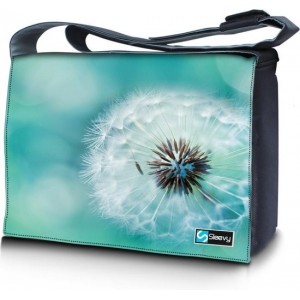 Messengertas / laptoptas 17,3 inch bloem close-up - Sleevy - laptoptas - schooltas