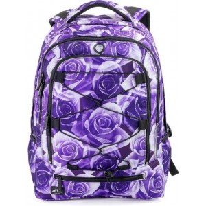 JEVA Survivor Purple Rose - Rugzak met Rozen print