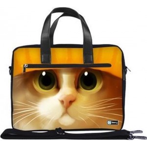 Laptoptas 15,6 / schoudertas schattig katje - Sleevy - laptoptas - schooltas