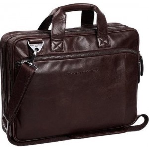 Chesterfield Manuel Leren Laptoptas - 15,4 inch - Bruin