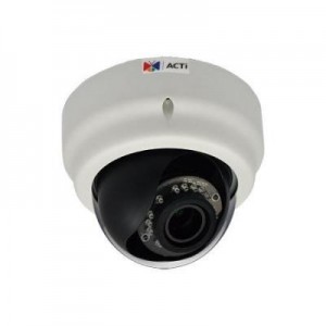 ACTi beveiligingscamera: Dome, 3MP, CMOS 1/3", WDR, H.264, PoE, 1x RJ-45, 538g - Zwart, Wit