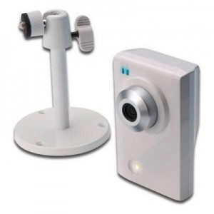 Digitus beveiligingscamera: 1/3'' MOS, 1.3MP, NTSC/PAL, 0.1Lux / F1.5, 0Lux (LED on), 10/100Base-TX Ethernet - Wit