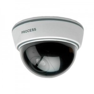 Value beveiligingscamera: Dummy Dome Camera with LED Flashlight white