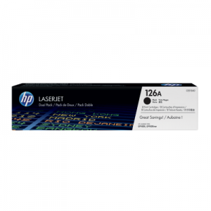 HP toner: 126A 2-pack zwart o.a voor LaserJet Pro CP1025