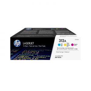 HP toner: 312A 3-pack kleur o.a. voor LaserJet Pro M476dn & M476nw - Cyaan, Magenta, Geel