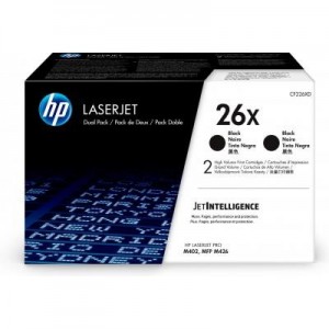 HP toner: 26X 2-pack zwart voor o.a LaserJet Pro M402 & M426