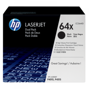 HP toner: 64A 2-pack zwart o.a voor LaserJet CC364XD