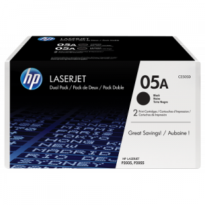 HP toner: 05A 2-pack zwart o.a voor LaserJet P2035 printer