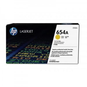 HP toner: 654A originele gele voor o.a LaserJet Enterprise M651dn - Geel