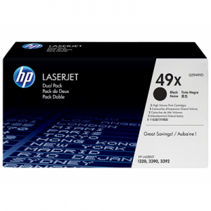 HP toner: 49X 2-pack zwart o.a voor LaserJet 3390 & 4200