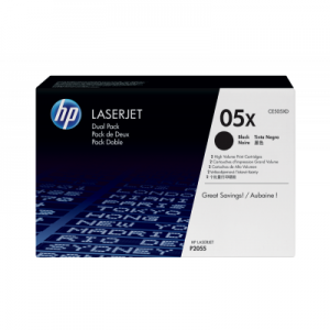 HP toner: 05X 2-pack zwart voor LaserJet P2055 & P2055d