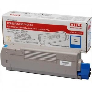 OKI toner: Toner cyan voor C5850 5950 - Cyaan