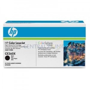 HP toner: colour LaserJet  CE260X toner cartridge  black - Zwart