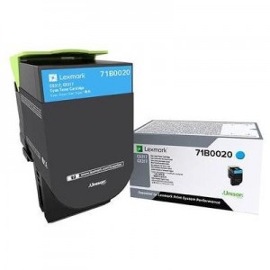 Lexmark toner: Cyan Toner Cartridge, 2300 pages - Cyaan