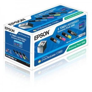 Epson toner: Economy Pack S050268 - Zwart, Cyaan, Magenta, Geel