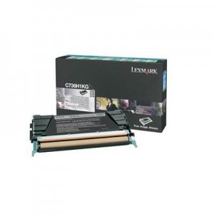 Lexmark toner: C736, X736, X738 12K zwarte retourpr. tonercartr.