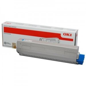 OKI toner: Toner voor C831 / C841, Cyan, 10000 Pagina's - Cyaan