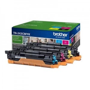 Brother toner: Genuine TN-243CMYK Toner Value Pack. Includes cyan, magenta, yellow and black toner cartridge. Each .....